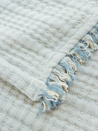 Stitch Bedspread,Blue